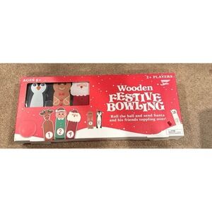 Wooden Festive Bowling